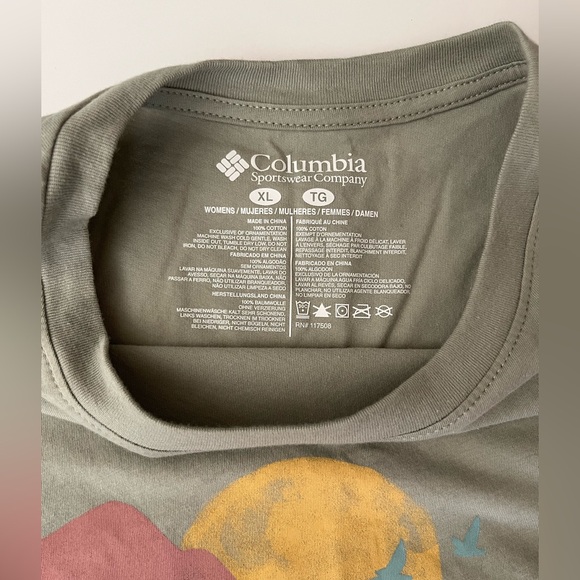 Columbia | Women's Short Sleeve Tee - Olive with Nature Graphic - Picture 5 of 7